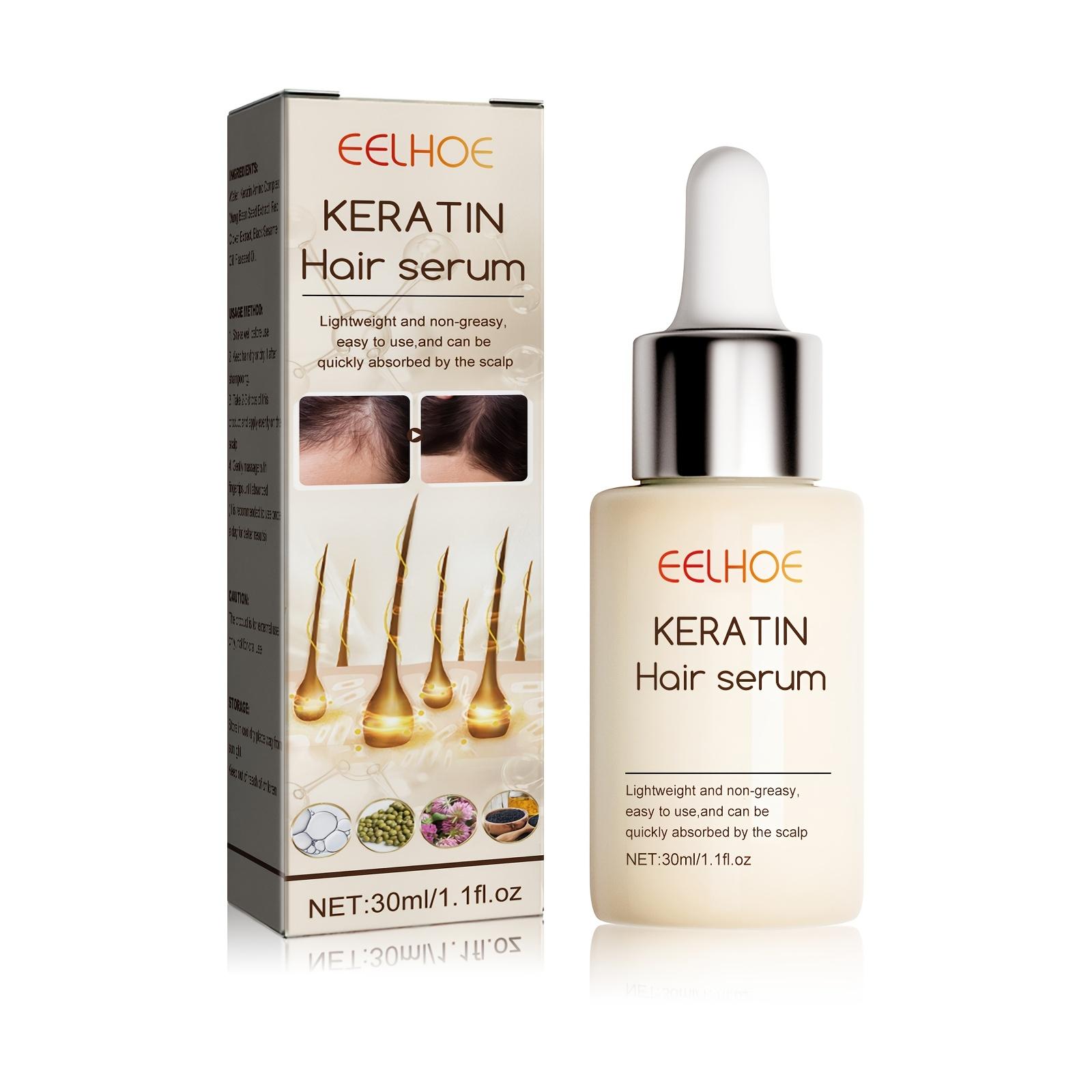 

30ml Hydrolyzed Keratin Essence with Ginger & Sesame Oils - Non-Greasy, Intense Moisture for All Hair Types, Rich In Nutrients, Oi 30ml