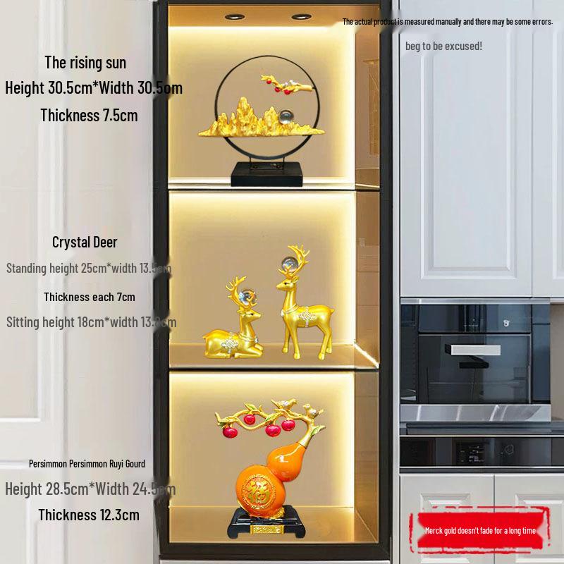 Luxury Wine Cabinet Ornaments for Living Room Entrance Decoration