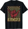 Camiseta Vintage Desgastada Shaka Sign Aloha Havaiano Havaí