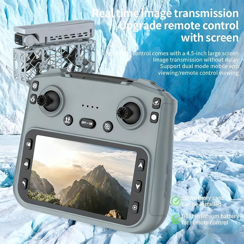 2026 NEW MIni S161 MAX Drone 4K HD Professinal Dual Camera 4.5-inch Screen UAV 5G WIFI with Screen Brushless Motor Quadcopter Drone Toy