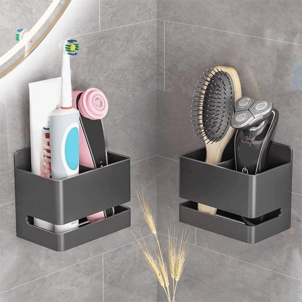 Wall Mounted Toothbrush Holder Punch Free Razor Storage Rack Practical Toothpaste Holder  Kitchen