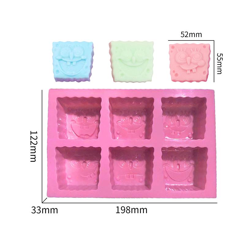 

Cartoon Silicone Mold For Soap Making Baby Shower Bath Bomb Chocolate Candy Cake Decoration Lotion Bar Jelly Kitchen Accessories розовый