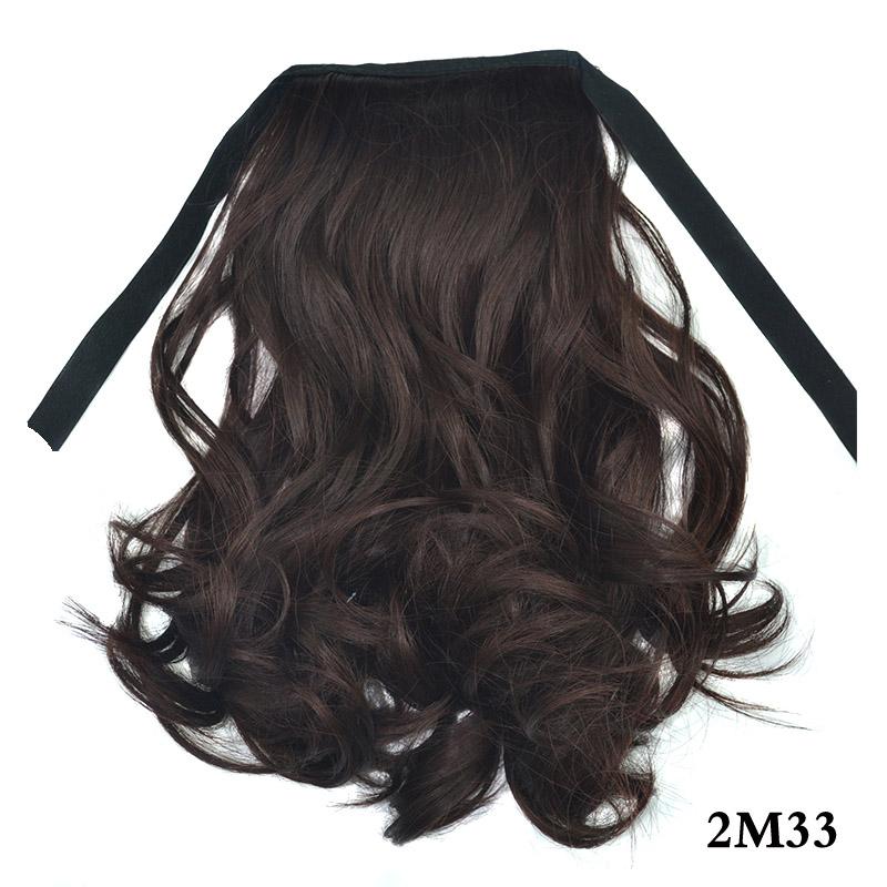 

hort Wavy Ponytails Drawstring Ponytail Extension Black Brown Color Quick Style Synthetic Hairpiece for Women Daily & Party Use