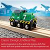Brio Battery Powered Cargo Transport Engine 33214 Wooden Toy Train for Ages 3 and Up