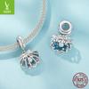 Small Fresh Blue Shell Diy Pendant Accessories, Romantic Sea Beads S925 Sterling Silver Bracelet Beads