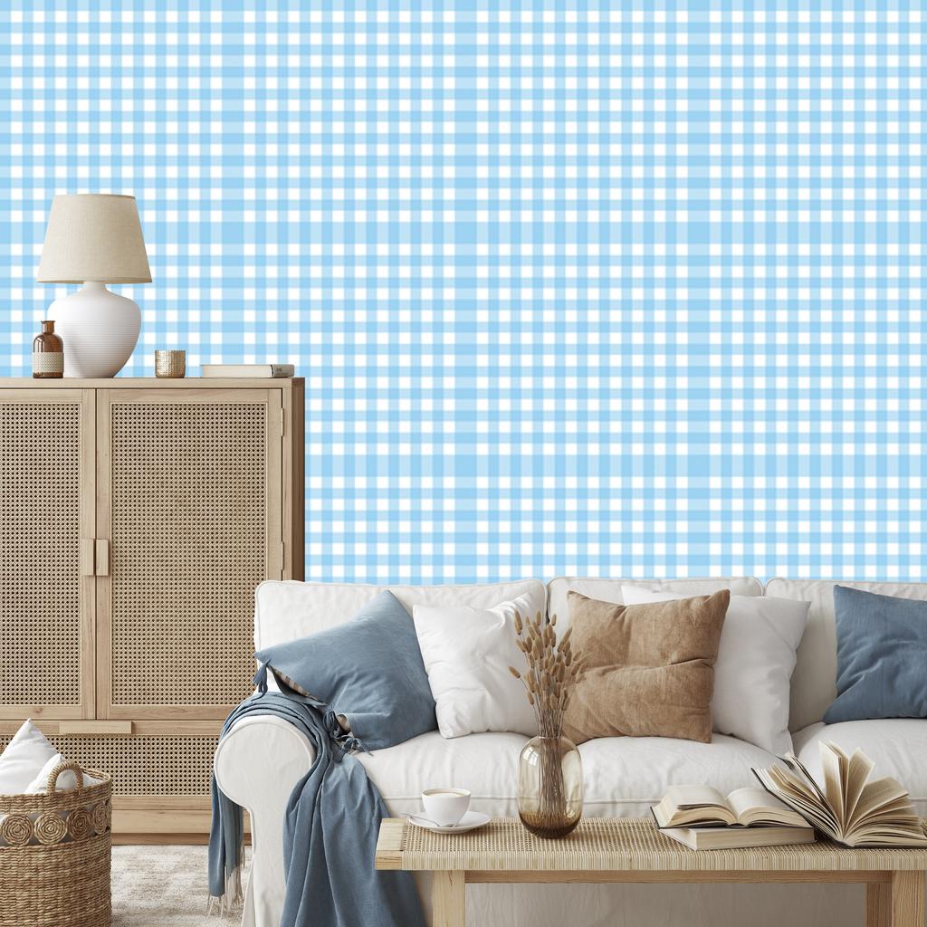 Wallpaper Fabric Pattern Azure, Azure Background for Living Room and Bedroom 50x1000