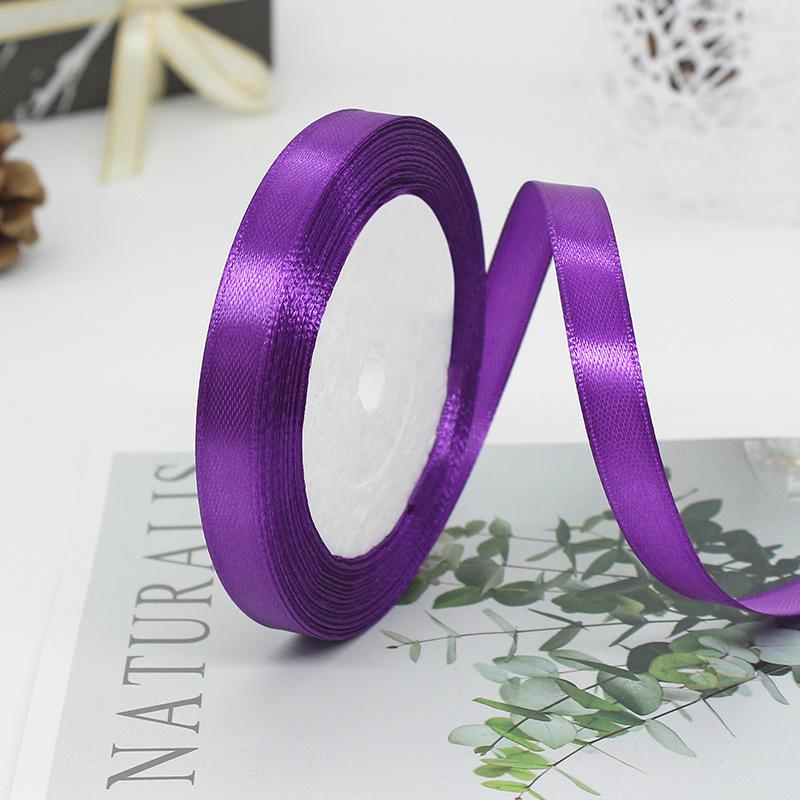 Factory Wholesale 1.5 Inches Single Sided Pastel Satin Ribbon Decorative Polyester Fabric Solid Logo Hair Gift Decoration