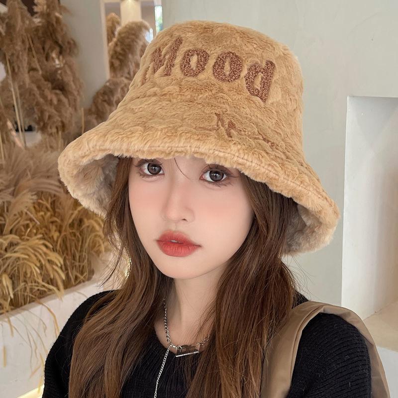 

Шапка рыбака женская универсальная теплая плюшевая шапка-горшок зимняя one size