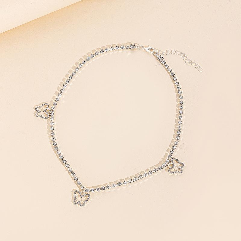 Accessories Fashion Versatile Alloy Diamond Necklace Niche Versatile Diamond Chain Butterfly Necklace Women