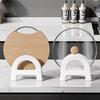 Adjustable Cutting Board Holder Pot Lid Stand Auto Width Adjustment Multi-Purpose