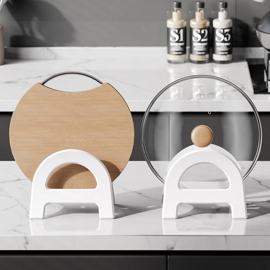 Adjustable Cutting Board Holder Pot Lid Stand Auto Width Adjustment Multi-Purpose