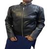 NOORA Womens Lambskin Black Leather Biker Jacket With Zipper & Pocket | Gift For Her |