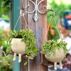 Rocking Chair/swing Face Flower Pot Succulent Planter Cute Resin Head Planters Home Garden Supplies for Indoor Outdoor Plants