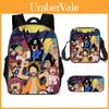 Conjunto de Mochilas One Piece Para Crianças Com Tecido Oxford Respirável E Design de Personagem de Desenho Animado Para Uso Escolar
