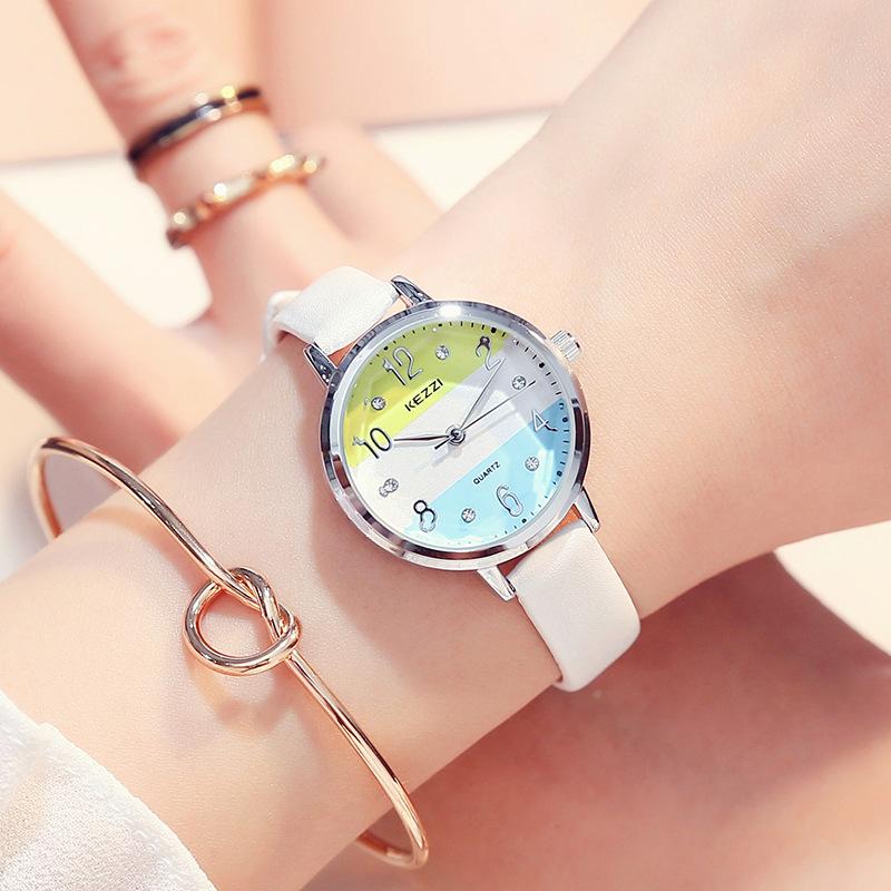 

Женские студенческие часы, маленький циферблат, тонкий ремешок с бриллиантами, простые, свежие, студенческий стиль, женские часы, водонепроницаемая модель