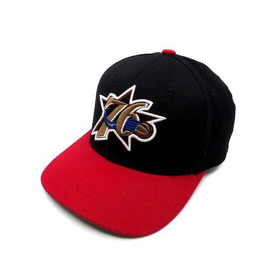 Used Mitchell & Ness NBA Philadelphia 76ers Snapback Cap Hat Navy Red