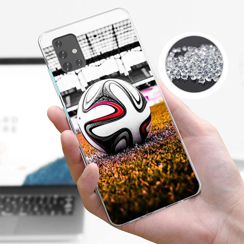 Football Soccer Ball Design Phone Case For Samsung Galaxy A52 A32 A22 A12 A51 A31 A50S A30S A20S A10S Note 20 Ultra 10 Plus S10