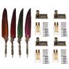 Pen Set Vintage Creativity Ink Carving Writing Suit for Lover Teacher Classmate Gift