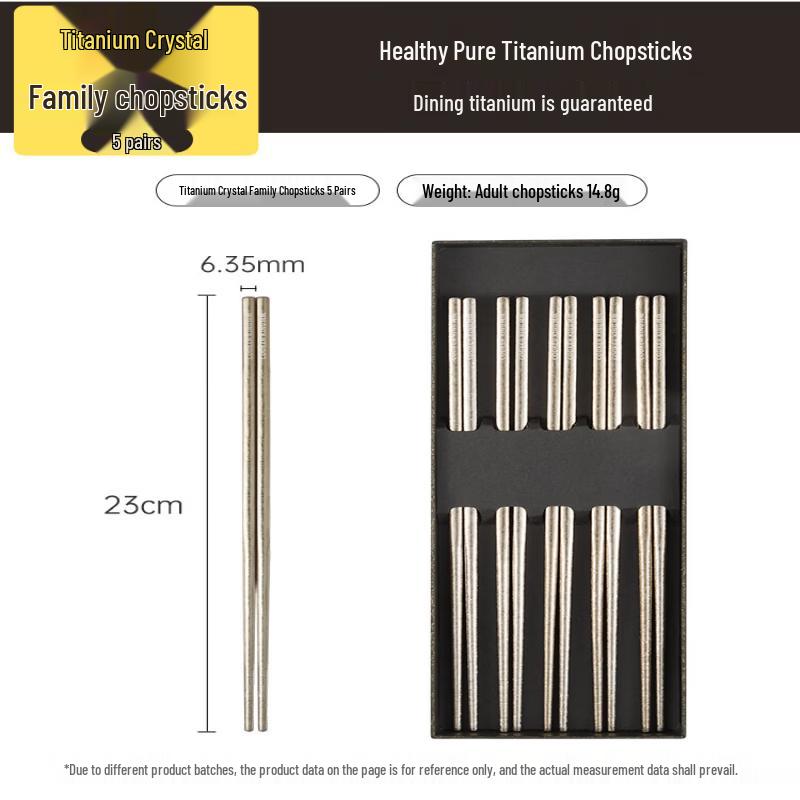 COOKER KING Pure Titanium Chopsticks Set