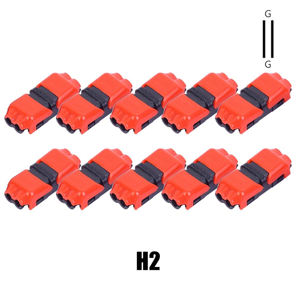 10 Stücke 2Pin Led Car Audio Universal-Compact-Draht-Anschluss T/H FORM Leiter Schnellverbinder Crimp Terminal Block AWG 18-22