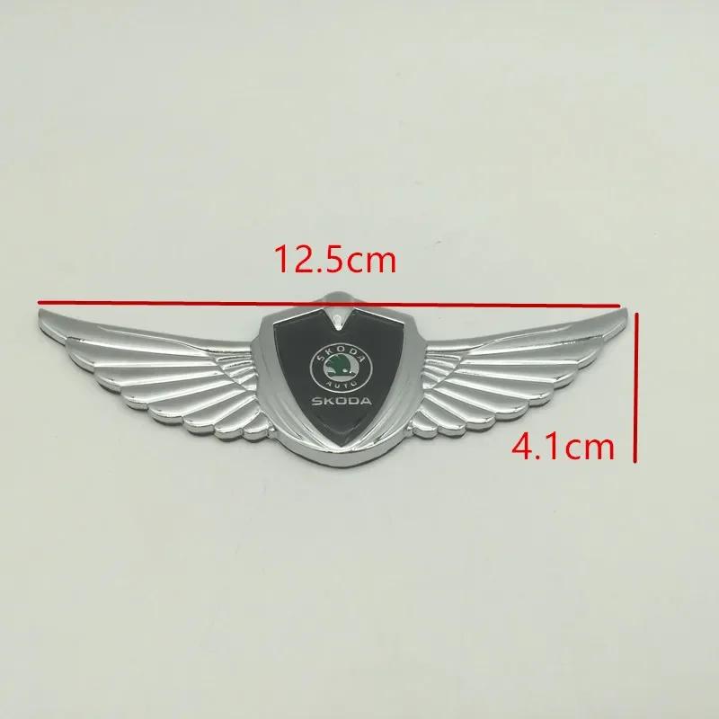 1pcs 3D Metal New for SKODA Car Wings Body Fender Side Emblem Badge Decal Rear Tail Bumper Trunk Sticker Styling Accessories