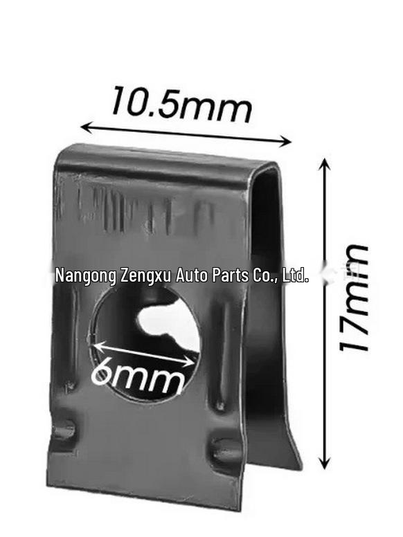 U-образный металлический зажим с шестигранным самонарезающим винтом и гайкой-основанием