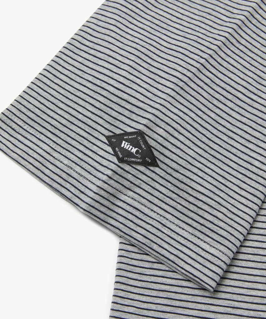 WMC Striped Pocket Short Sleeve T-Shirt_Grey
