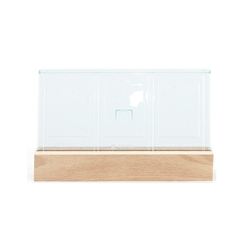 Illuminated Acrylic Pictures Holder for 3Inch Photos, Triples Slots Desk Frame, Gift for Friend Family Desk Decors