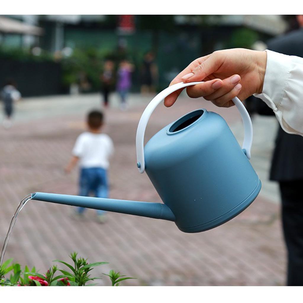 1.8L Tiny Long Mouth Watering Can Sprinkling Pot for Home Garden Plant Blue