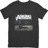 Maglietta di Cotone di Qualità Nera Unisex Vestibilità Uomo & Donna Musica Asking Alexandria