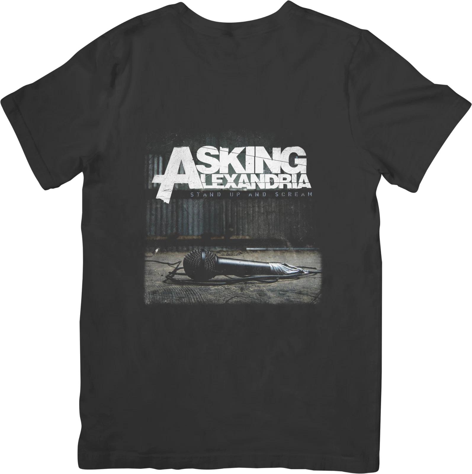

Asking Alexandria Music Футболка унисекс из качественного хлопка черного цвета для мужчин и женщин M