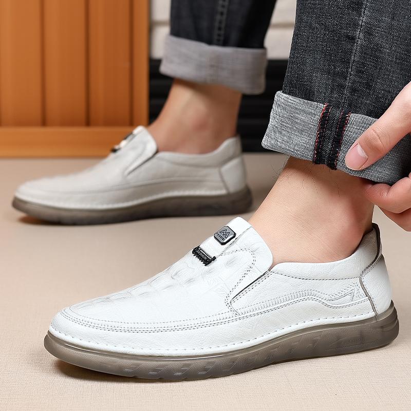 Mens Leather Shoes Luxury Crocodile Pattern Men Business Dress Shoes Casual Social Shoe Male Wedding Footwear