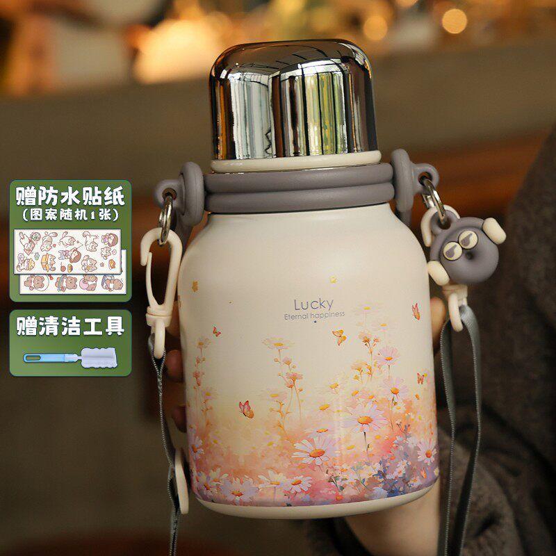 [Official Genuine Product] 316 Insulated Cup for Women, High-Value Design, Tea-Water Separation, Large Capacity Water Bottle
