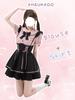 Shirt Blouse with Detachable Heart and A Top for and Short Sleeve Top and Bottom [XHSUKADO] Women's Short-Length Ribbon, Ruffles, Lace, Buttons,