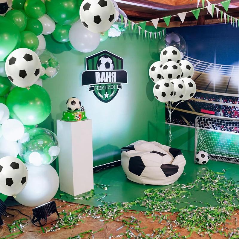20/60Pcs Football Latex Balloons Kids Sports Theme Birthday Party Decoration Favors Supplies Boy Girl Inflatable Soccer Balloon