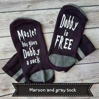 Master has given Dobby a Sock And Dobby is Free Sock Comfortable Cotton Socks