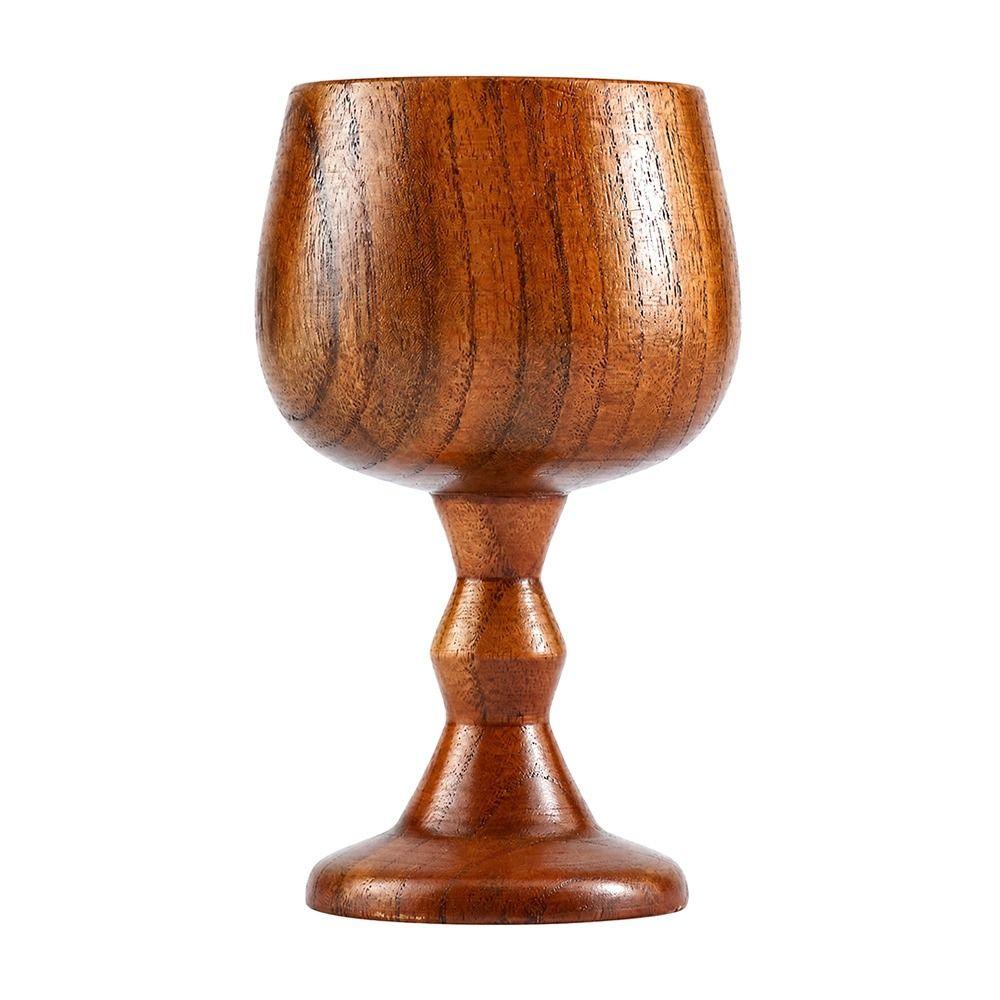 Solid Wood Wooden Wine Goblet Hand-made Jujube Wood Wooden Drinking Cup Wooden Mug  Drinking Wine