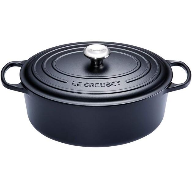 Чугунная жаровня Le Creuset Signature овальная 35 см чёрная (21178350000430)