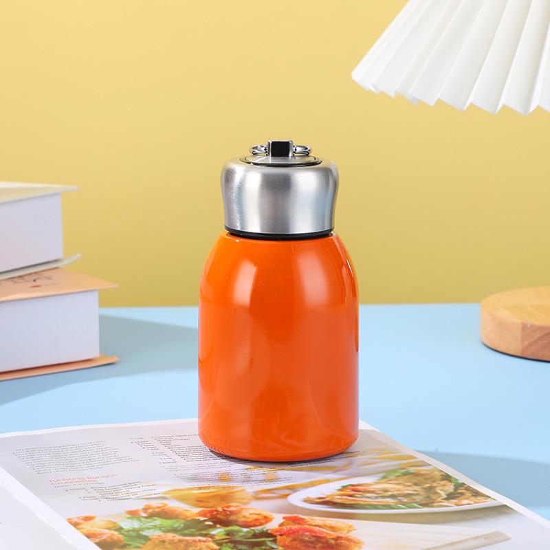 Compact 304 Stainless Steel Vacuum-Insulated Cup with Handle and All-Steel Lid