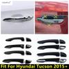 Capac Ornament Decorativ Mâner Ușă Laterală Mașină Potrivit Pentru Hyundai Tucson 2015 - Accesorii ABS Negru / Crom / Fibră de Carbon