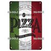 Vintage Metal Tin Sign Pizza Party Wall Decor Retro Kitchen Cafe Bar Home Plaque