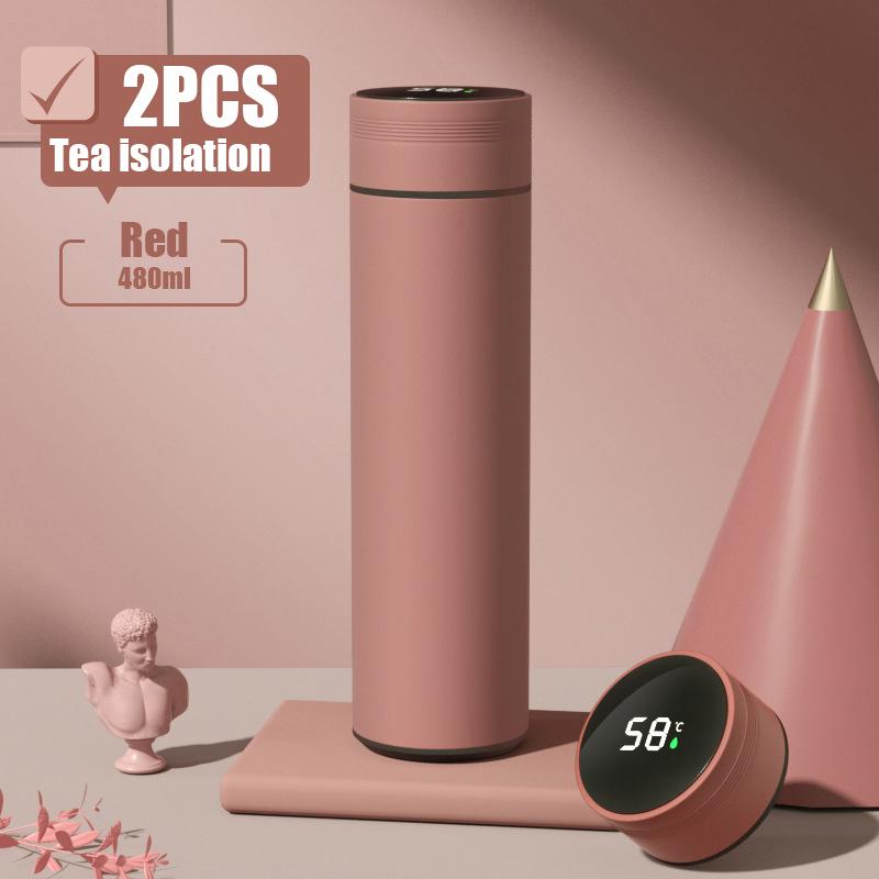 Smart Temperature Display Smart Thermos Cup 480ml 304 Stainless Steel Waterproof Double-wall Vacuum Thermos Cup
