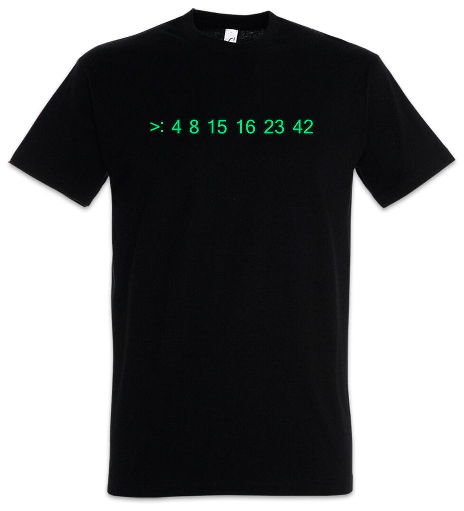 Lost Code Mens T-Shirt Mens Womens Tees Top Number Numbers Number 4 8 15 16 23 42 Lotto Lottery