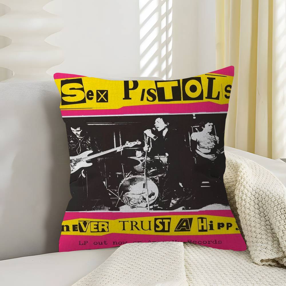 Six PPistols Band Pillow Cushion Cover Pillowcase Living Room Sofa Home Decor Customized