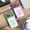 Butterfly of Ice Crystals For iPhone 17 Air 16 E 15 14 13 Plus 12 Mini 11 17 Pro Max XR Xs Max 16E 7 8 Tempered Glass Phone Case