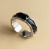 Xiaomi BF CLUB 925 Sterling Silver Ring For Women Jewelry Narrow Finger Open Black Star Handmade Ring Allergy For Party Birthday Gift
