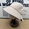 Internet Celebrity Functional Wind Bucket Hat Women's Quick-drying Linen Weaving Label Windbreak Rope Breathable Comfortable Outdoor Sun Hat