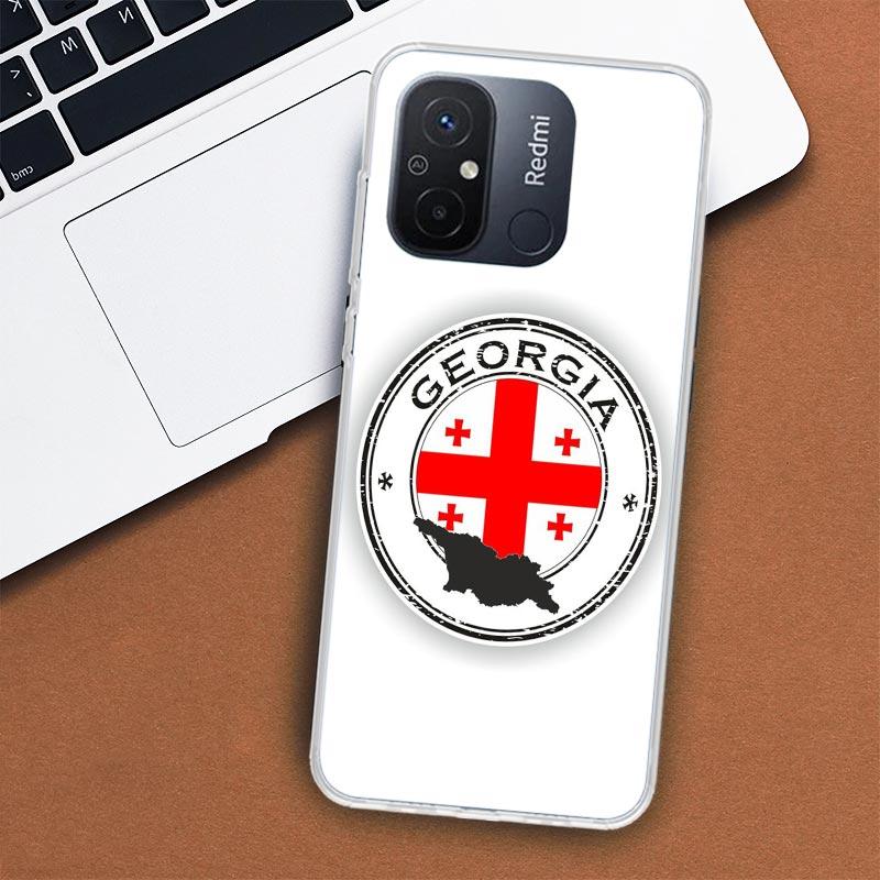 Georgia Flagge Telefon Fall Für Xiaomi Redmi 12 12C 10 10C 10A 9T 9C 9A 9 8 8A 7 7A 6 6A K20 K30 K40 Pro S2 Fundas Abdeckung