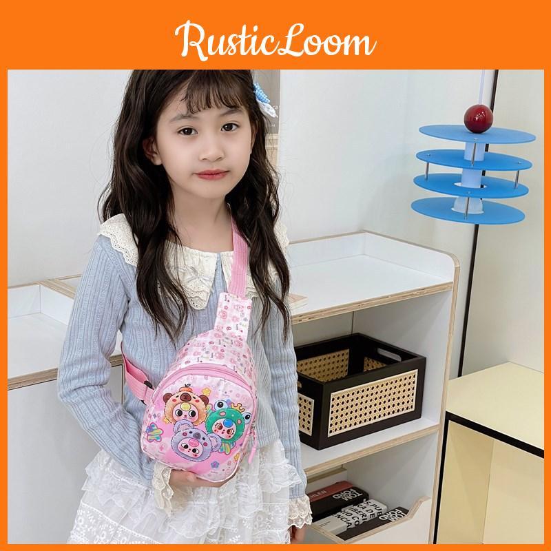 Toddler Baby Three Cartoon Crossbody Bag Pattern Breathable Fabric Outings Daily