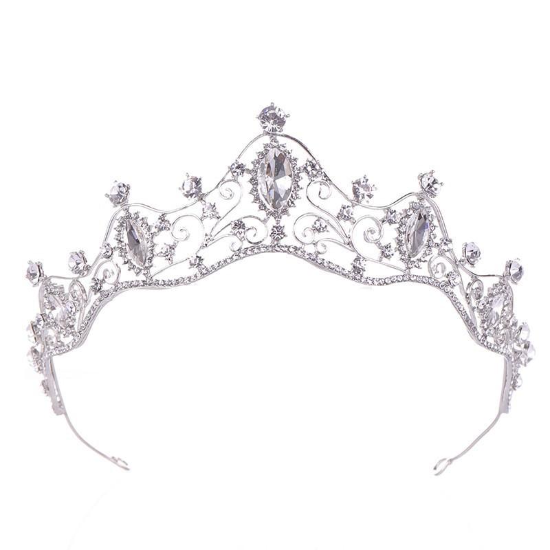 Bridal Crown Tiara Wedding Dress Accessories Headband Princess Birthday Stage Luxurious Crown Rhinestone Hair Accessories